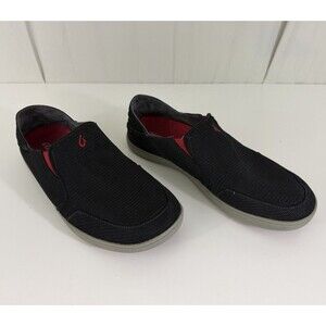 OluKai Nohea Mesh Black Slip-On Foldable Heel Comfort Loafer Shoes Men’s US 12